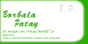 borbala patay business card